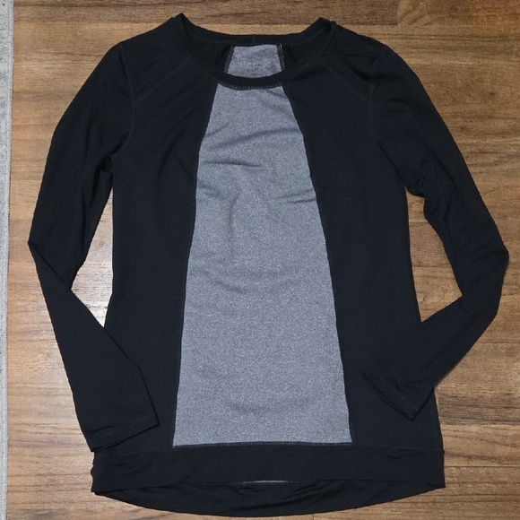 CAbi Tops - CAbi Black and Gray Long Sleeve Panel Tee